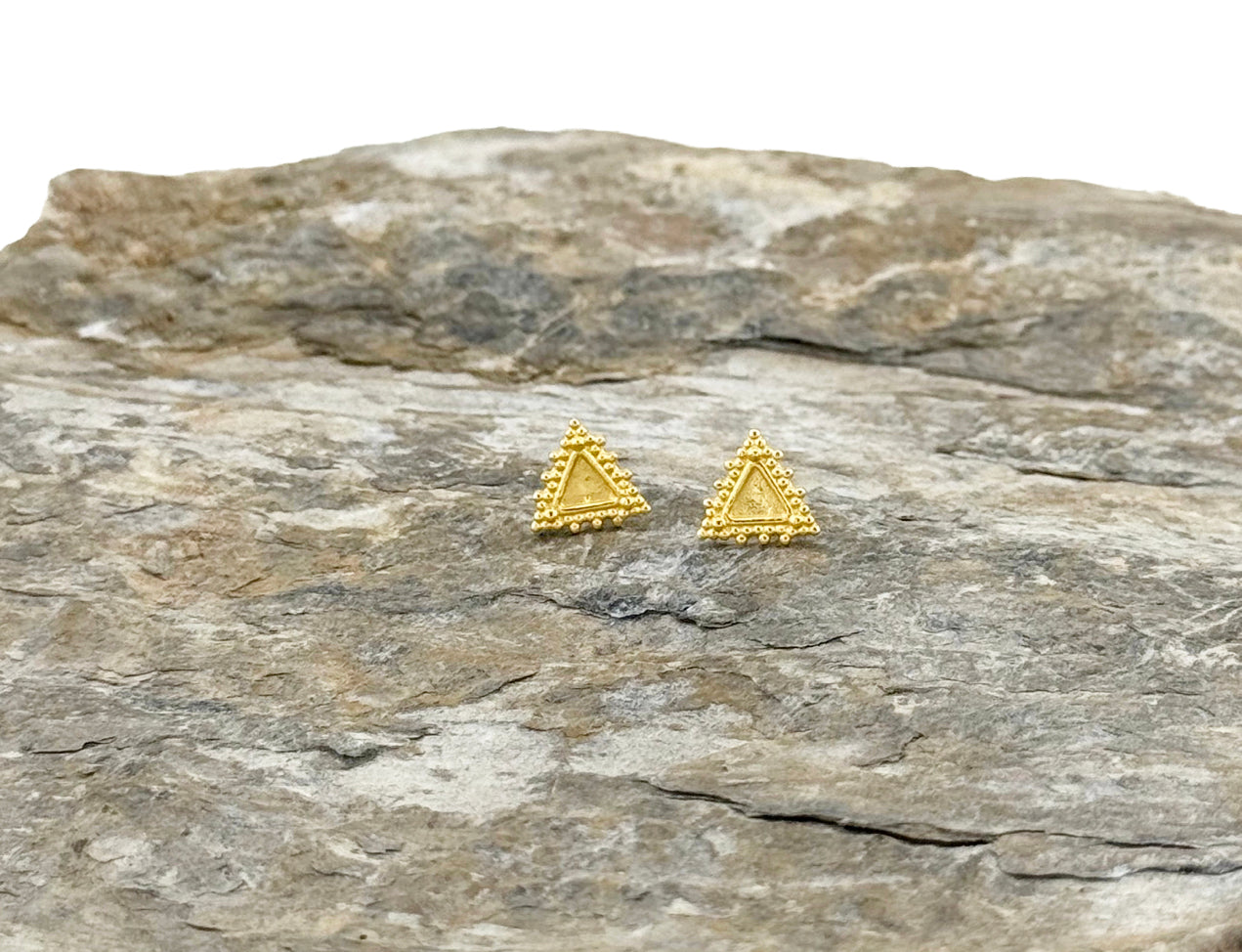 Vergoldet Triangle Studs
