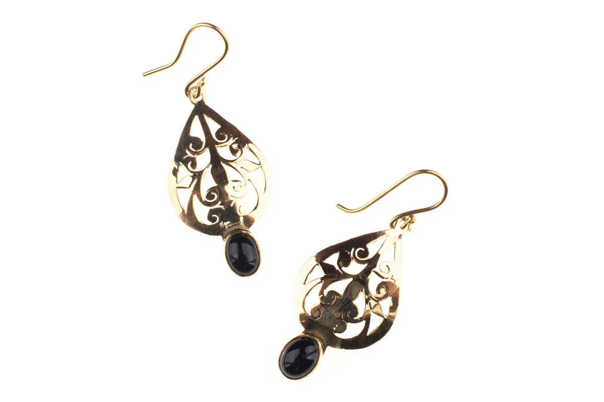 Messing mit einem Halbedelstein roten Jaspis/Labradorit/Lapis Lazulith/Mondstein/Onyx