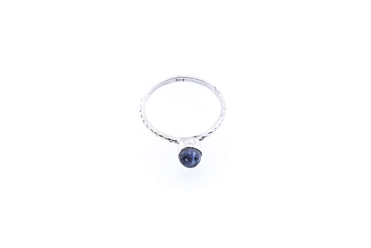 Awen ring made of 925 silver with labradorite