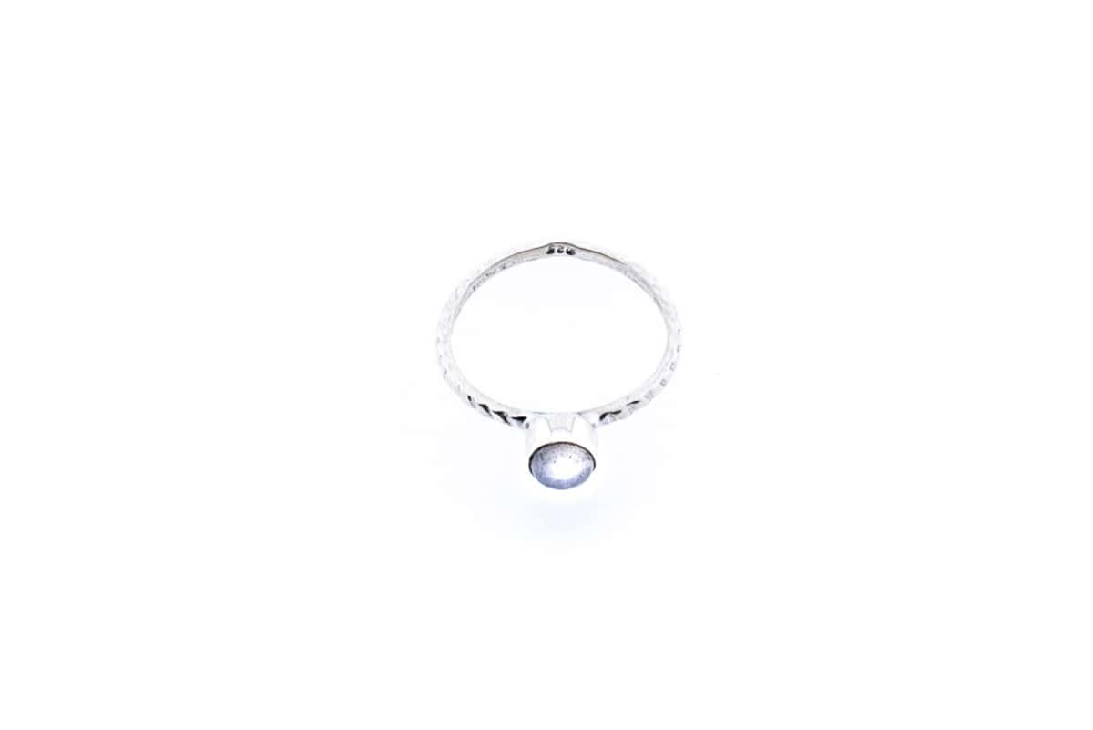 Awen ring made of 925 silver with labradorite