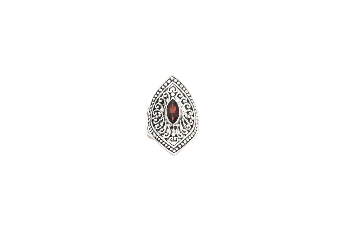 Ring Soria aus Sterling Silber 925 mit Granat