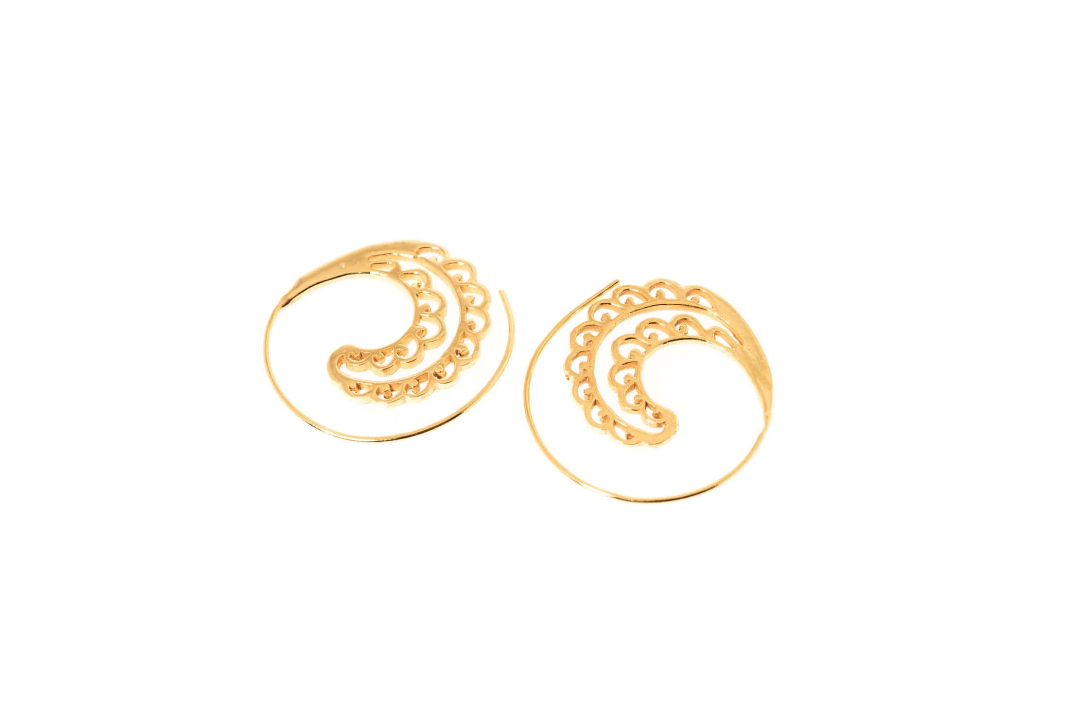 Messing Ohrring 24K vergold
