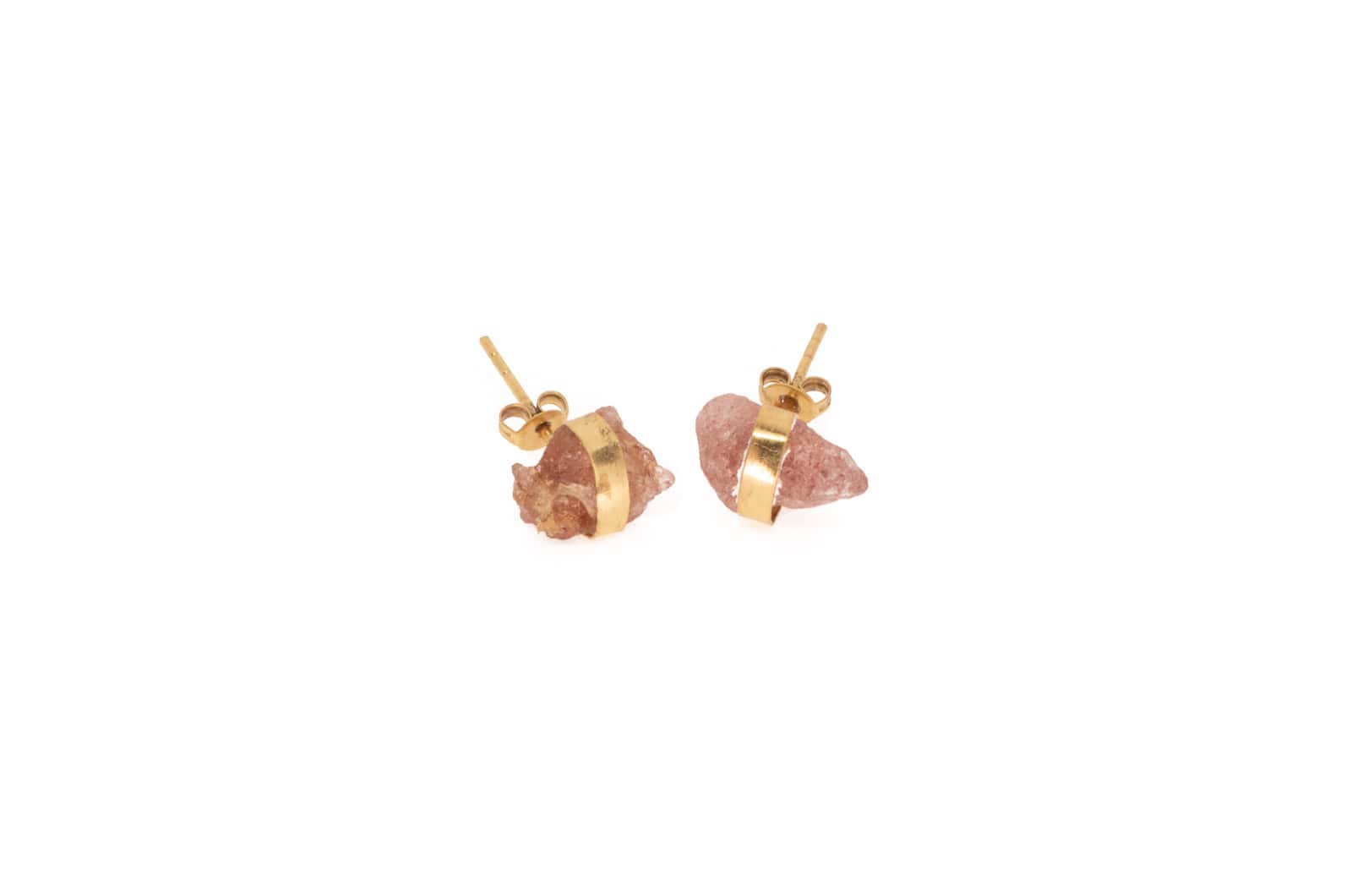 Ohrstecker Yara 24k vergoldet mit Halbedelstein