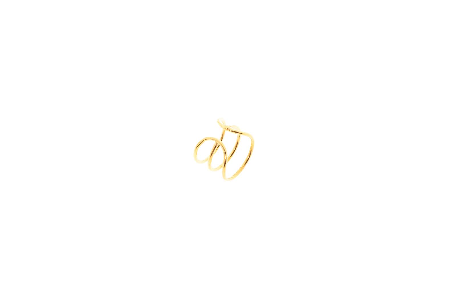 Ear Cuff Aura plaqué or 24 carats