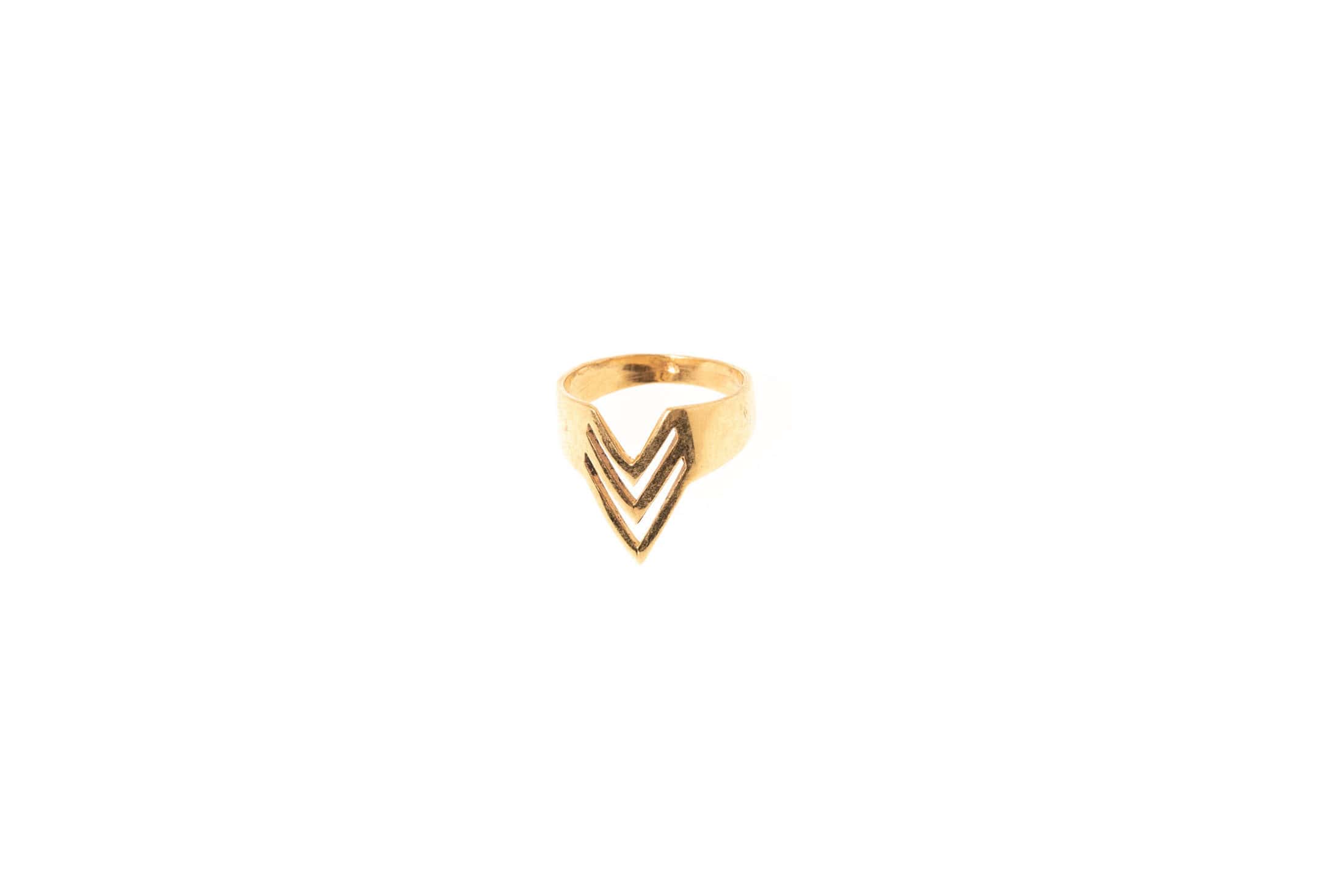 Messing Ring 24K vergoldet