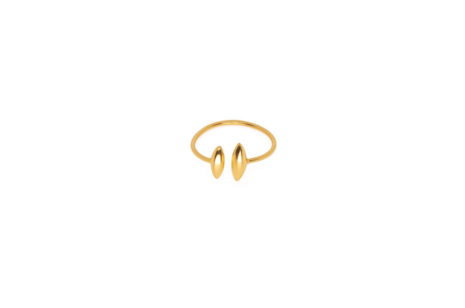 Messing Ring 24k Vergoldet