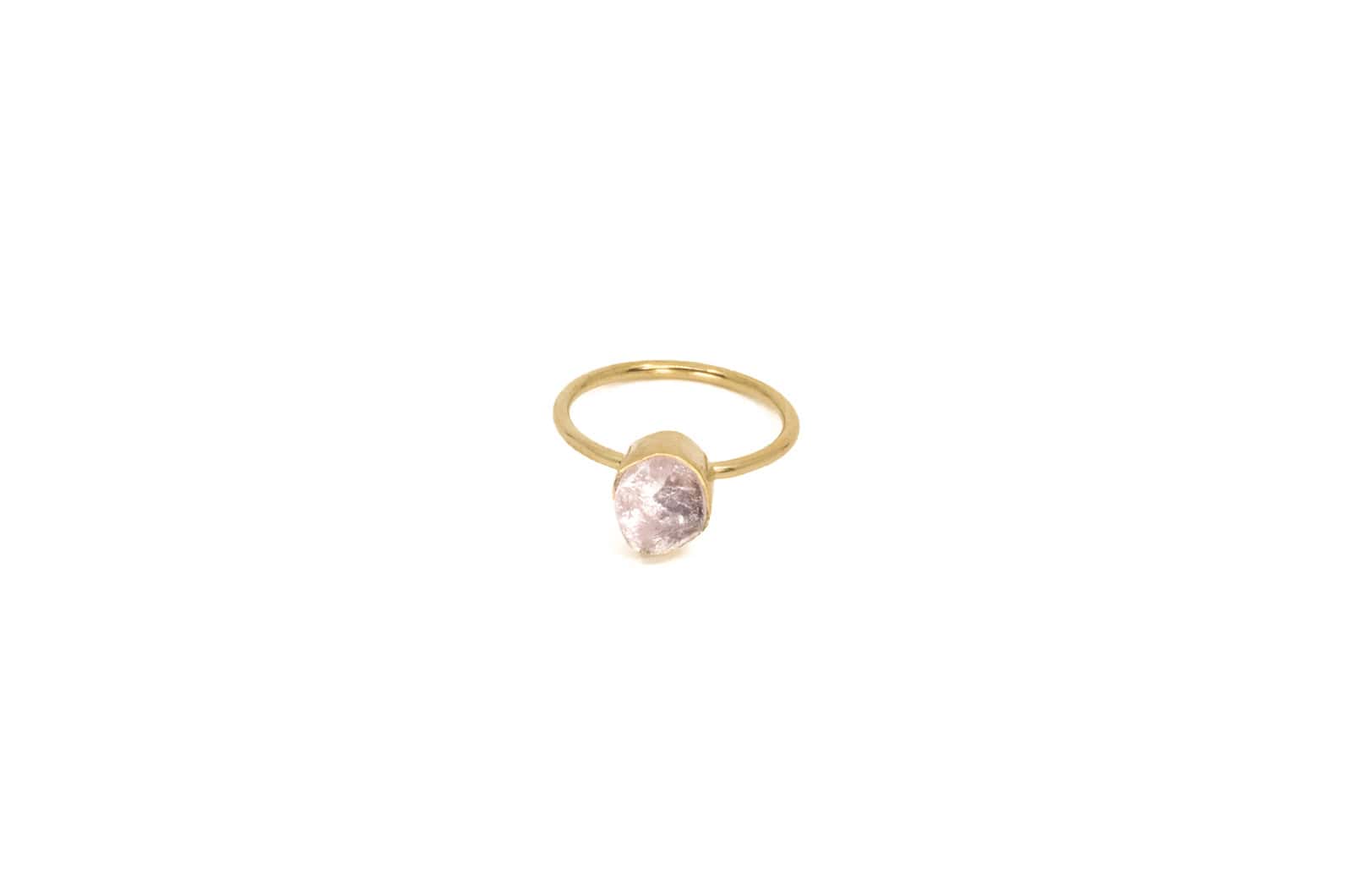 Ring Sera 24k gold-plated with semi-precious stone