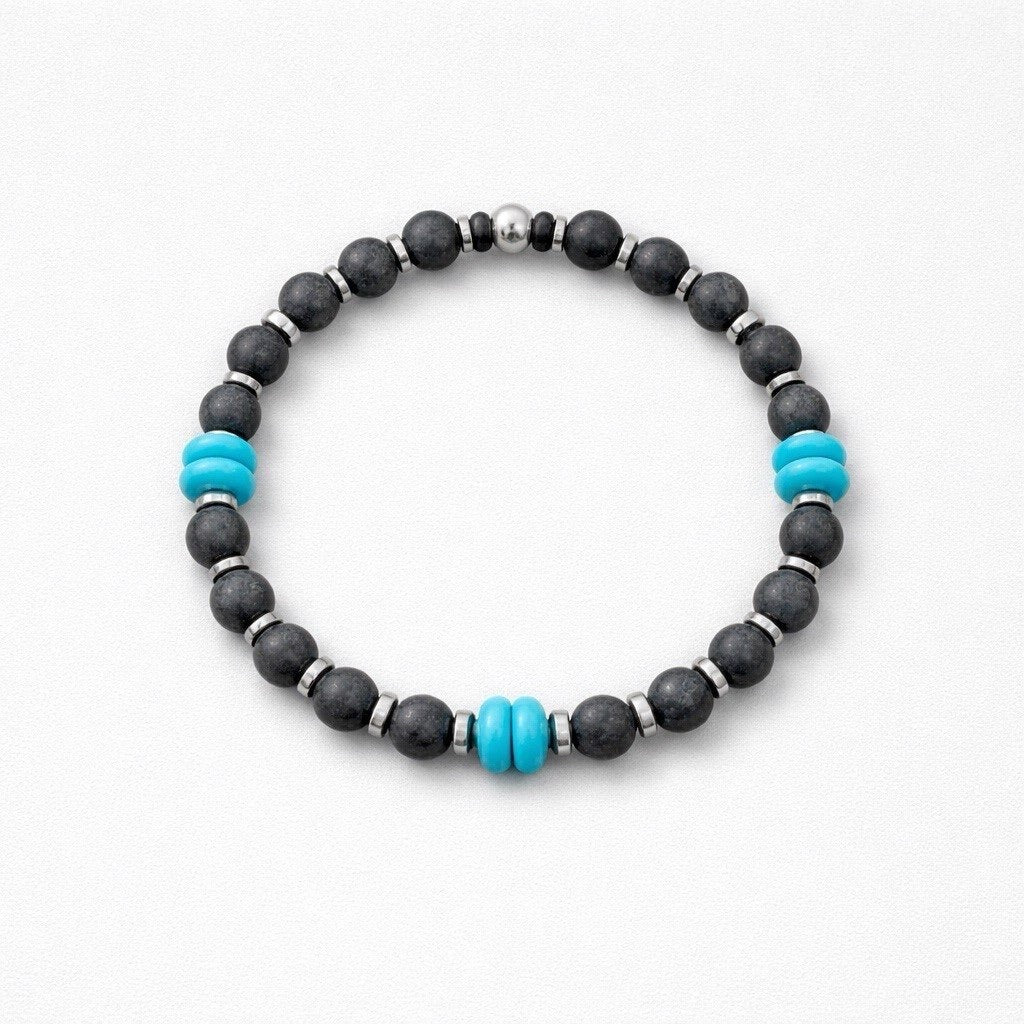 Men's Bracelet Koda with Agate & Hematite