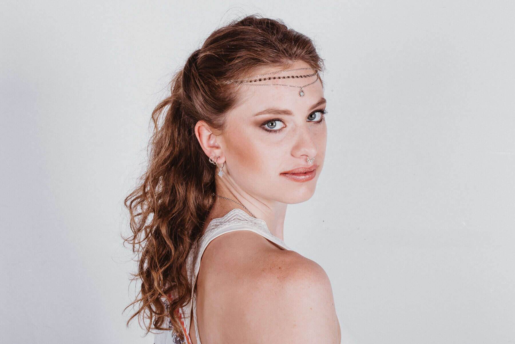 Forehead Chain Star Silver