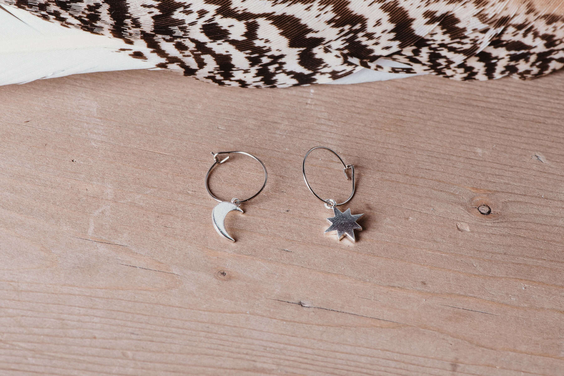 Ohrringe Moon & Stars Silber