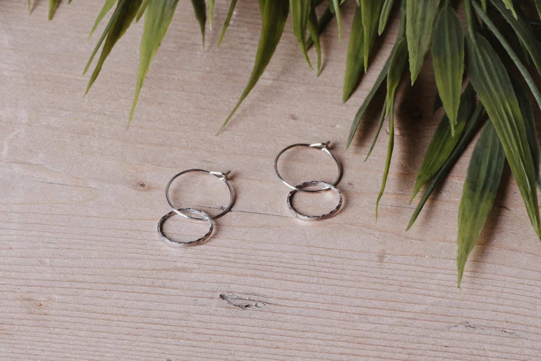 Earrings Halo silver plated