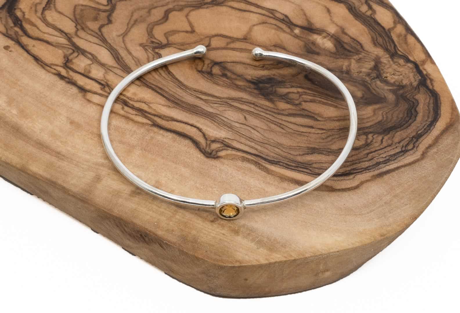 Bangle Silber 925 (Sterling Silber) mit Citrin