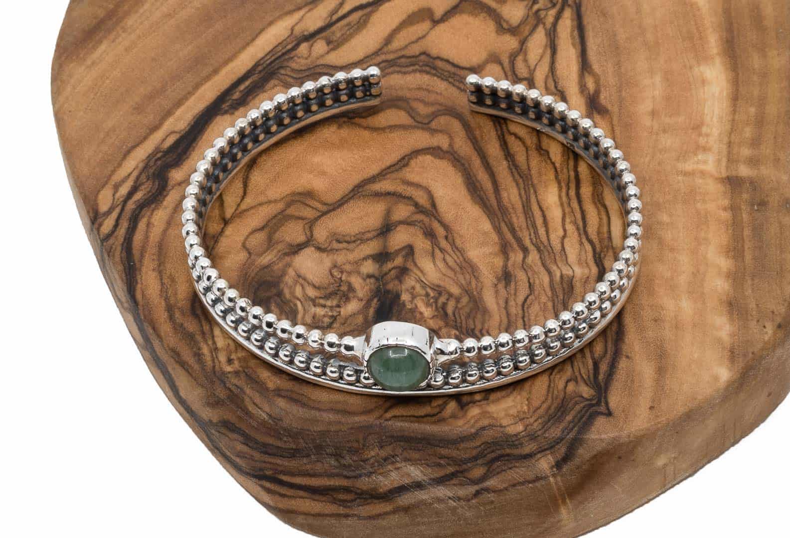 Bangle Silber 925 (Sterling Silber) mit Aventurin