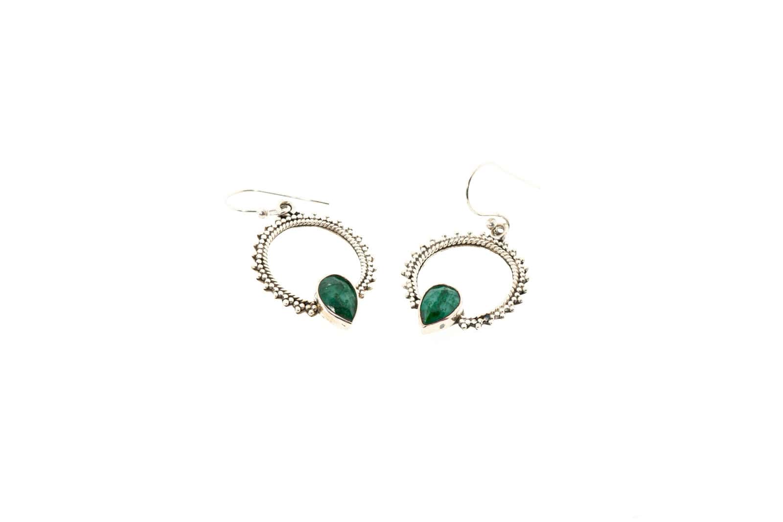 Ohrring Zana Silber 925 mit Emerald