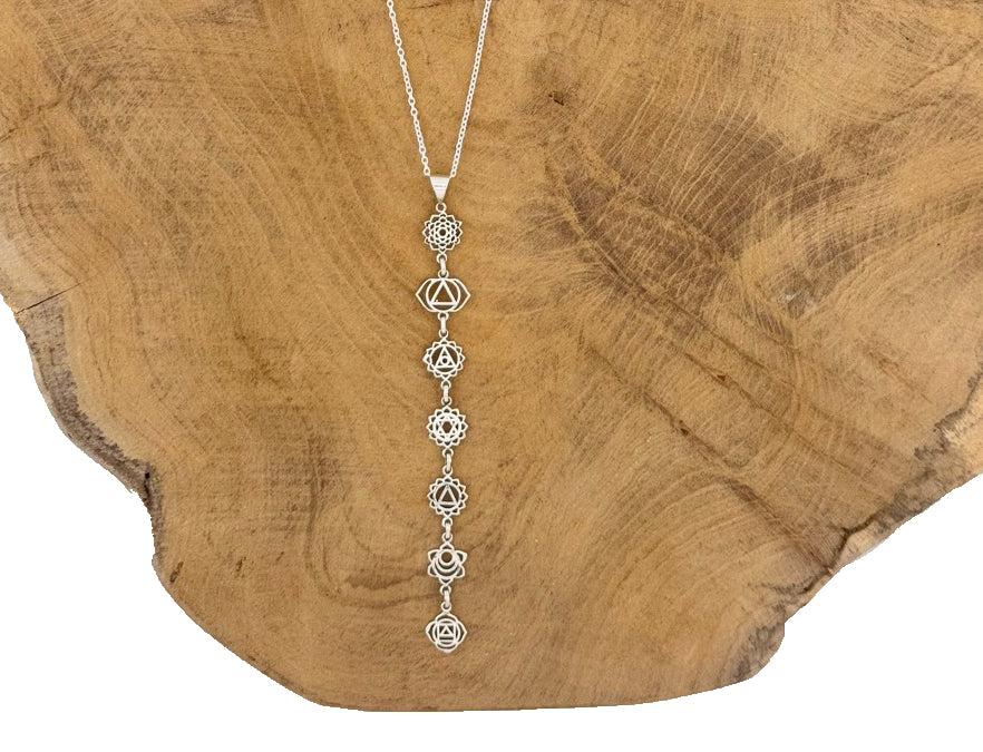 Mini Chakra Halskette Silber