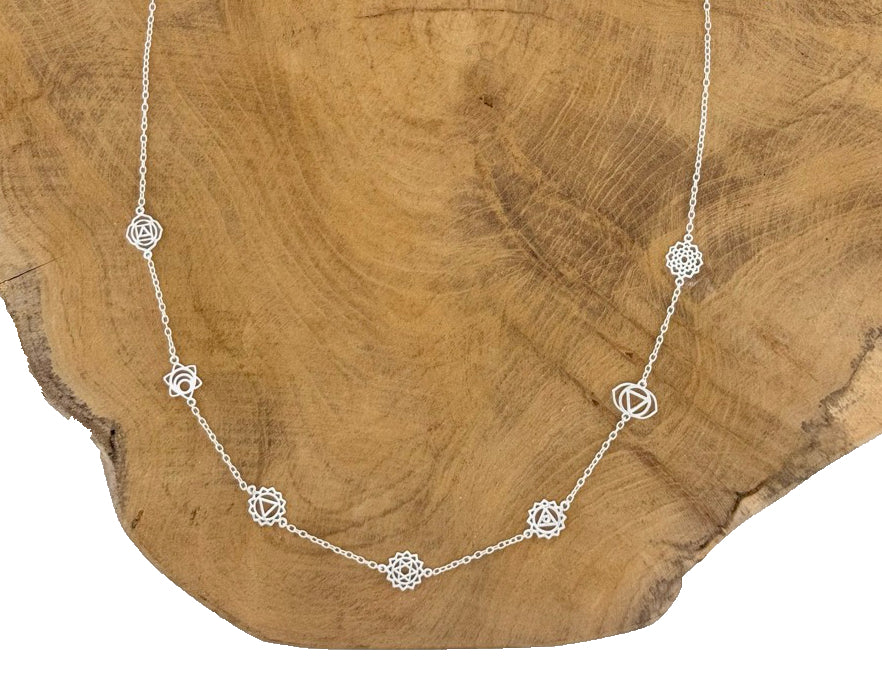 Chakra Flow Halskette Silber
