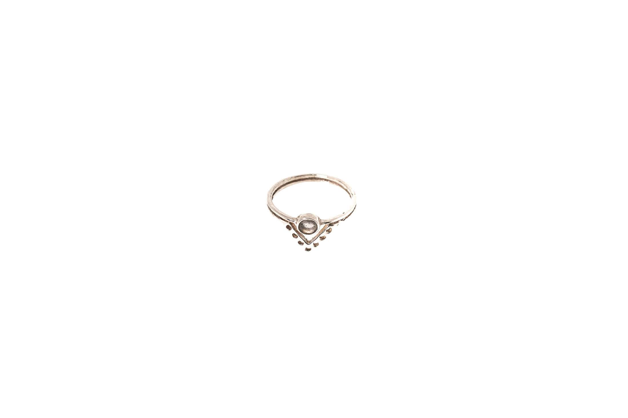 Ring Lumara Silber mit Labradorit oder Mondstein