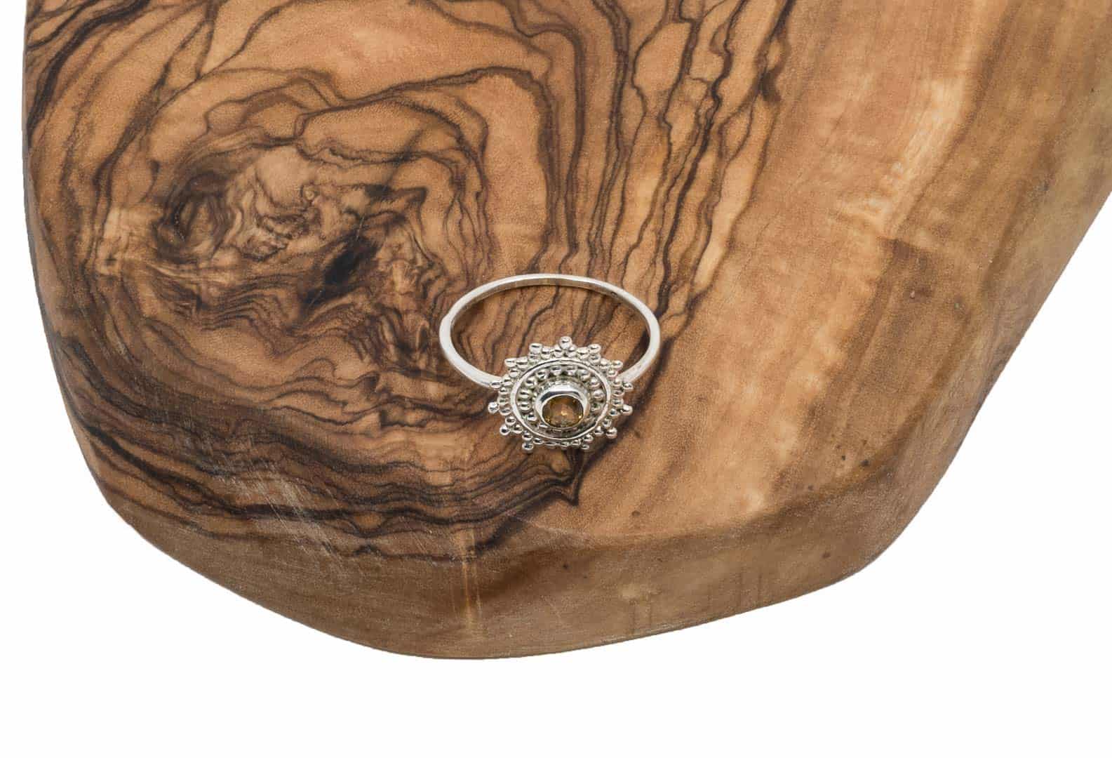 Ring Silber 925 (Sterling Silber) mit Halbedelstein Aventurin/Citrin/Rosenquarz