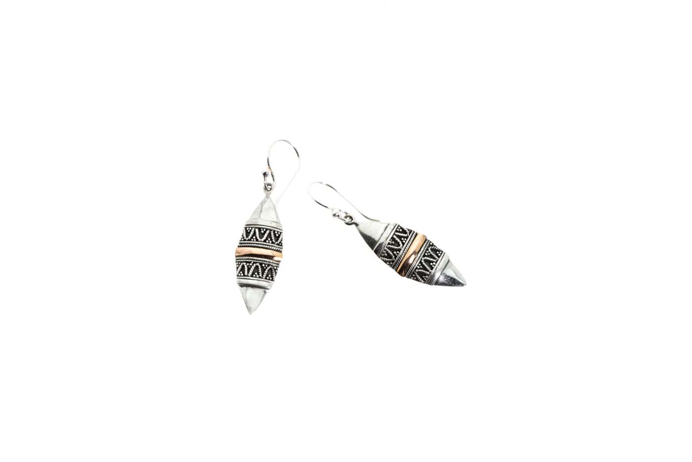 Ohrring Nima aus Sterling Silber 925 mit 18k Gold