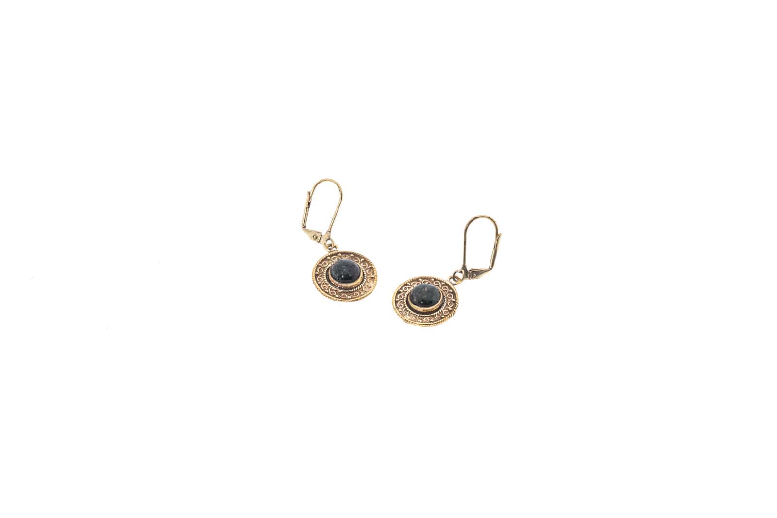 Boucles d'oreilles Naia en laiton sans nickel avec pierre semi-précieuse