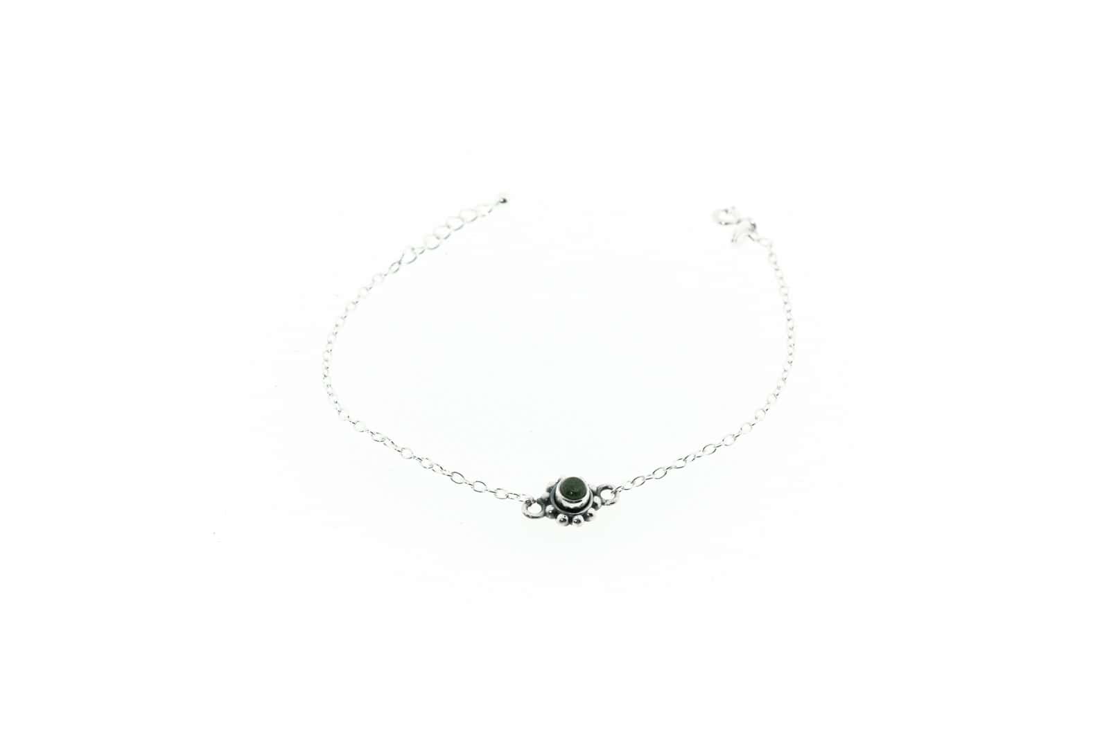 Armband aus Silber 925 mit Aventurin als Blume