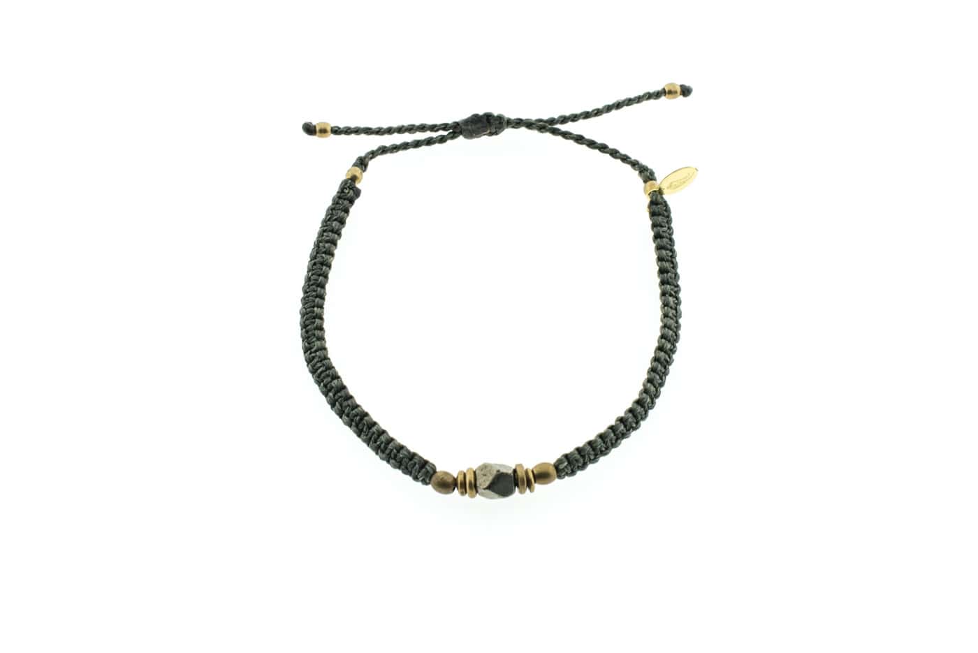 Makramee Armband Veda mit Pyrit