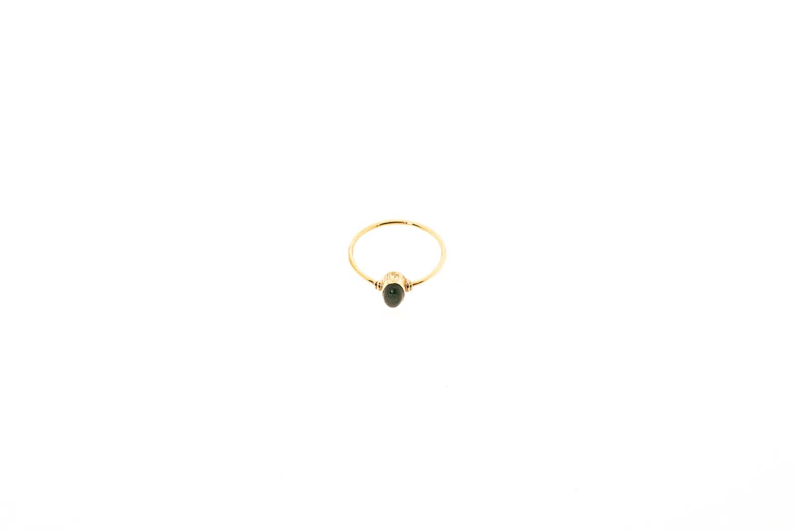 Ring Vela aus nickelfreiem Messing mit Halbedelstein
