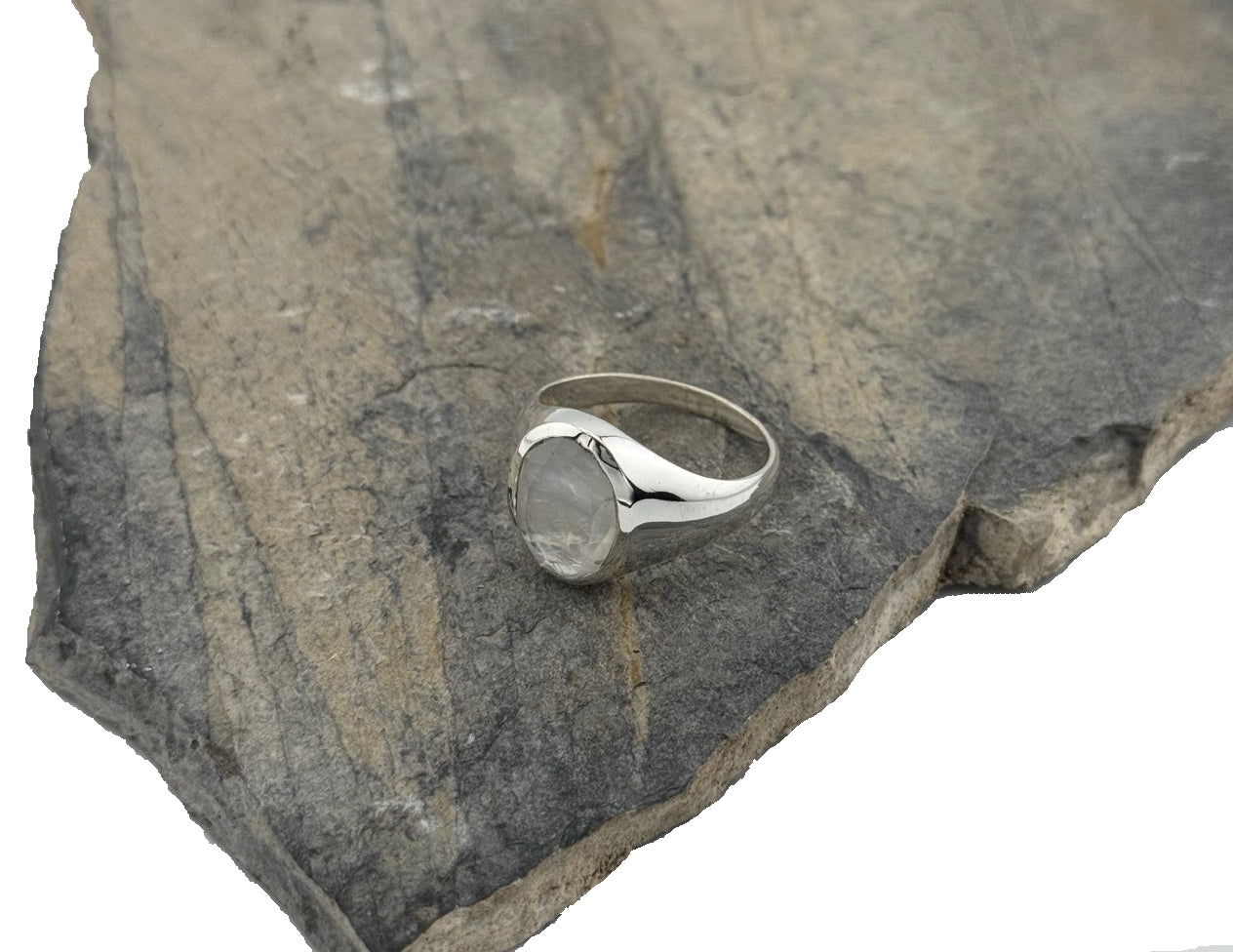 Herrenring Silber Mondstein