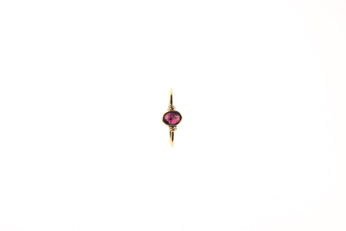 Ring aus nickelfreiem Messing mit einem Halbedelstein Amethyst/Aventurin/roten Jaspis/Türkis/Granat/Labradorit/Rauchquarz