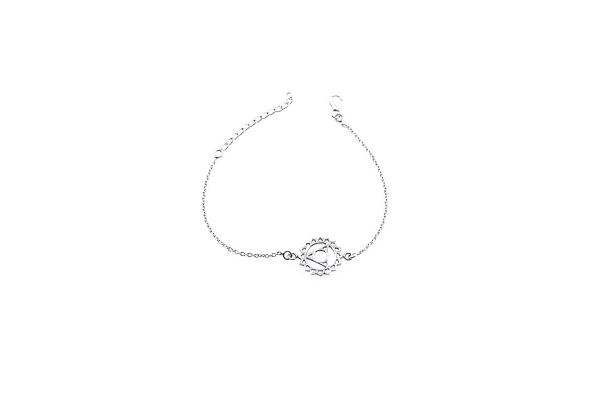 Armkette Silber 925 mit Hals-Chakra Symbol