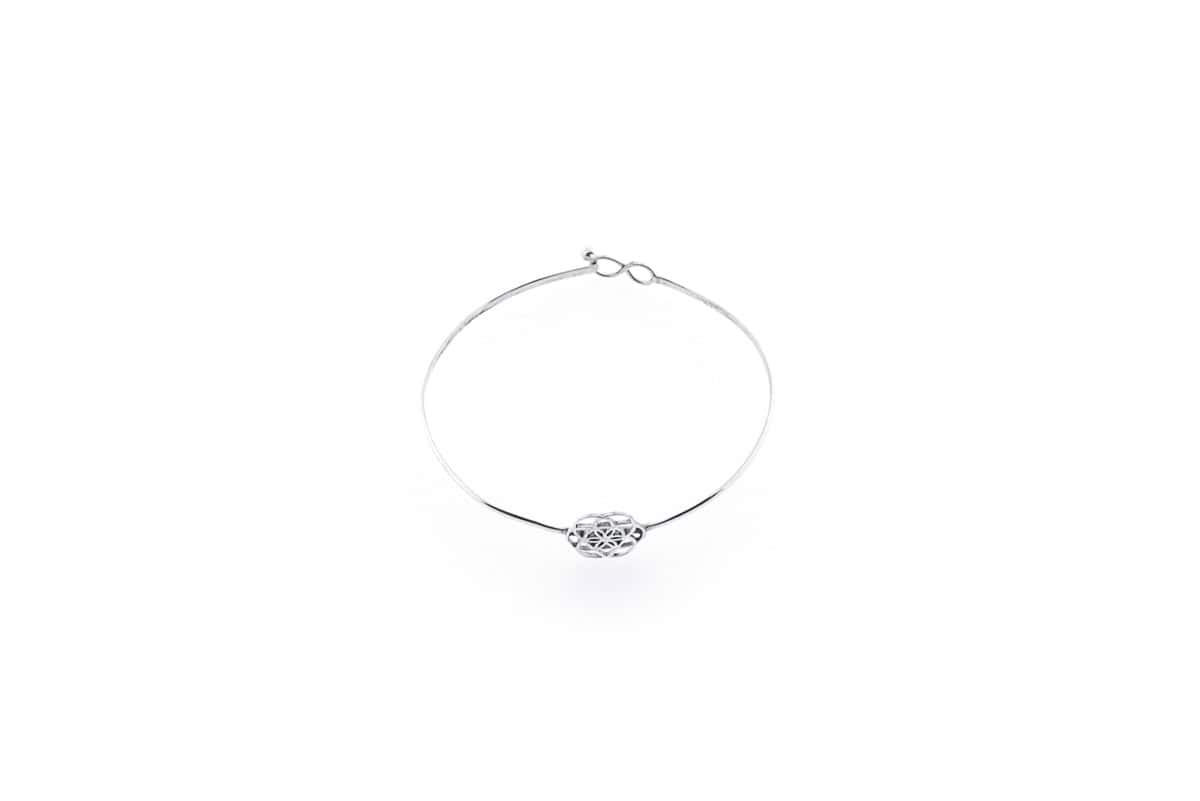 Armreif Vesna mit Samen des Lebens aus Silber 925