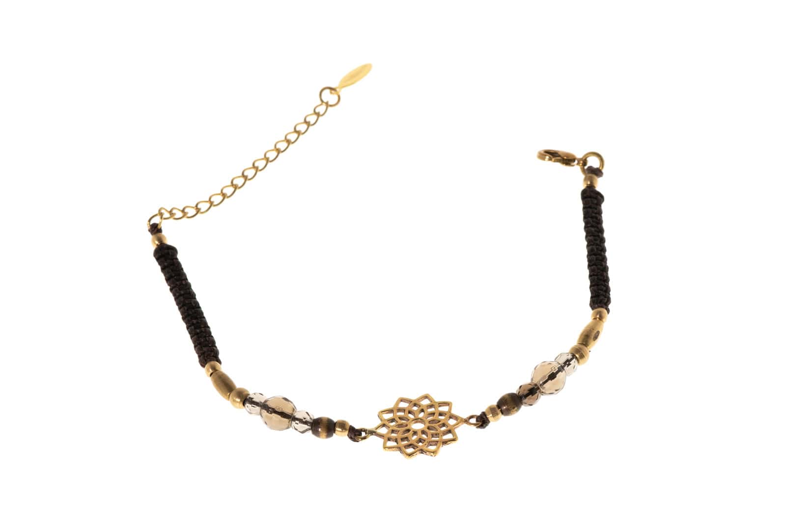 handgemachtes Armband mit einem Kronenchakra Element