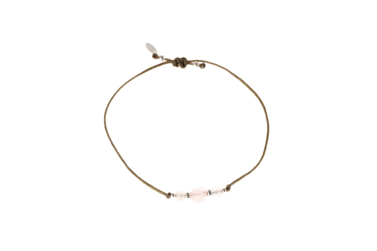 Armband Free Spirit mit Halbedelstein Rosenquarz in Silber 925