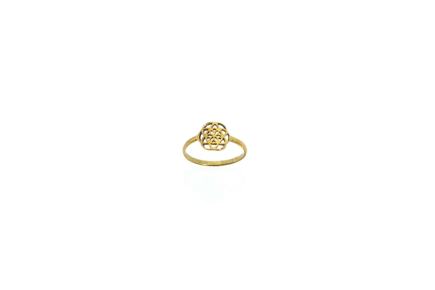 Ring aus nickelfreiem Messing Samen des Lebens