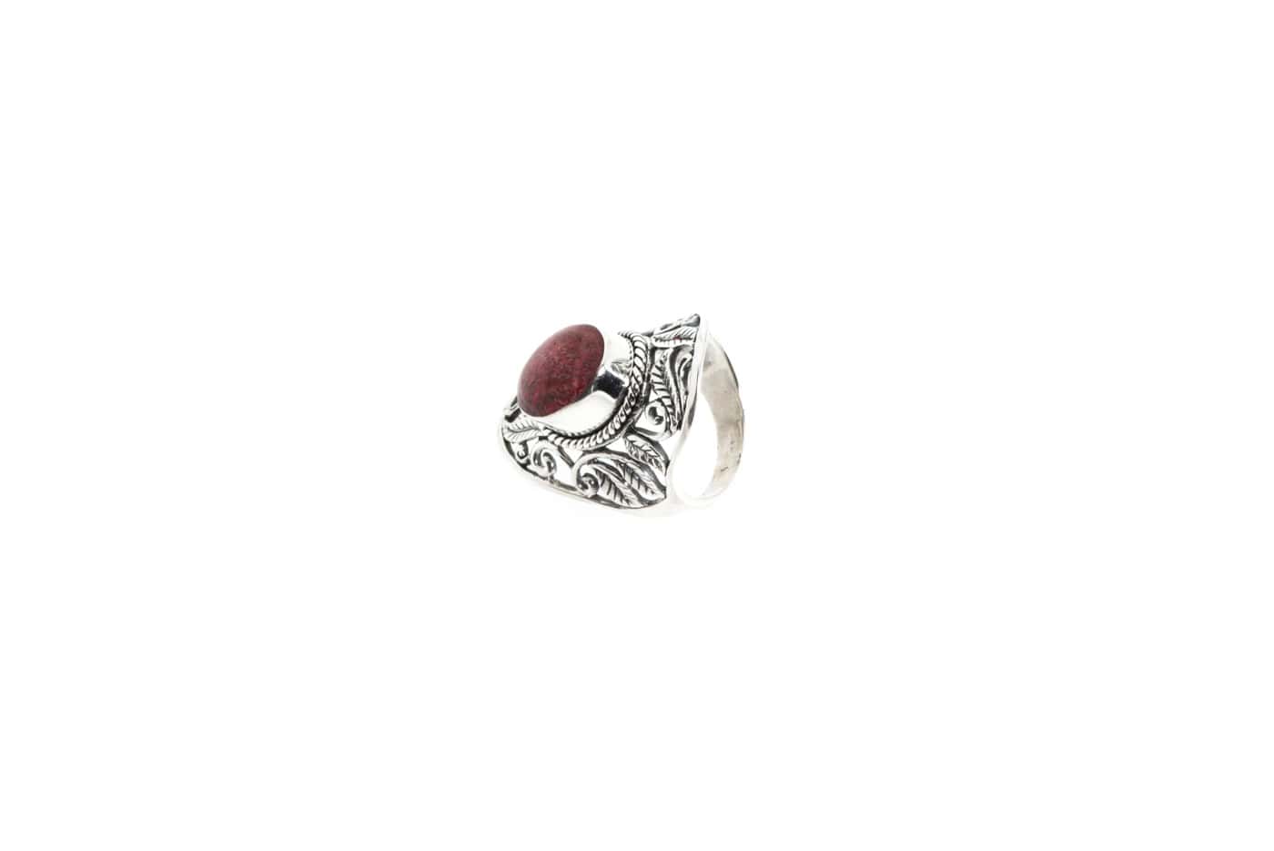Ring Neva aus Sterling Silber 925 mit Perlmut oder Roter Koralle