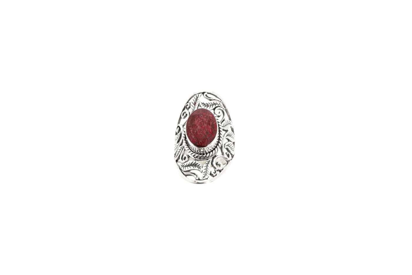 Ring Maris aus Sterling Silber 925 mit Perlmut oder Roter Koralle