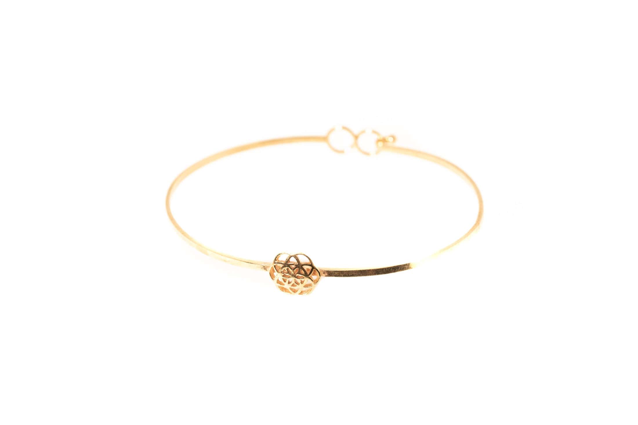 Bangle Vesna vergoldet mit Samen des Lebens