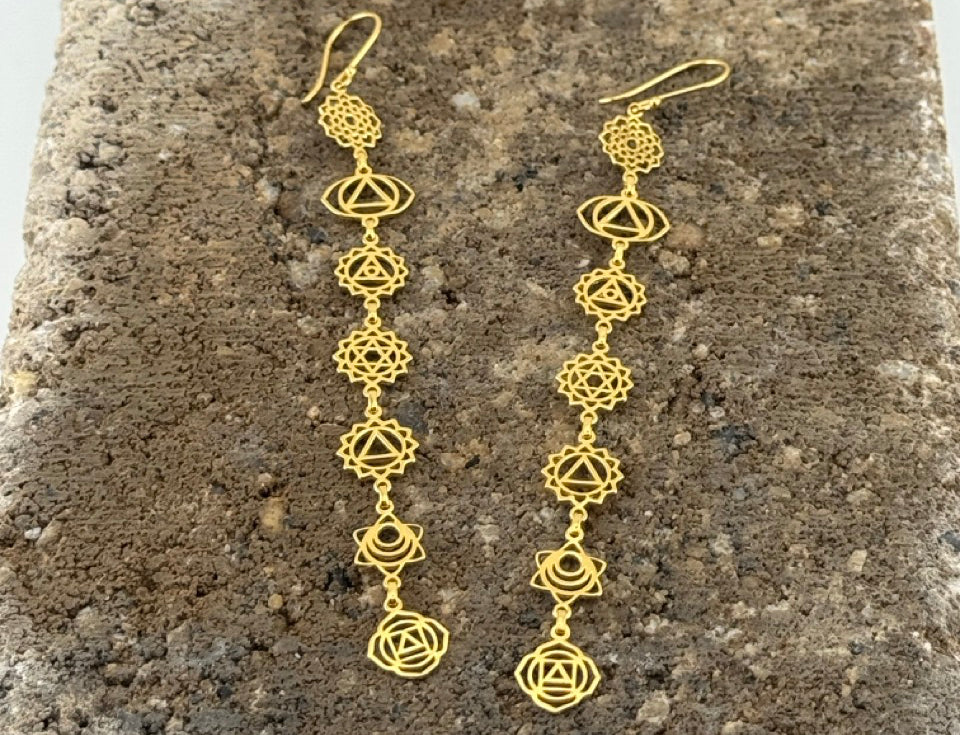 Chakra Symbol Ohrringe Gold