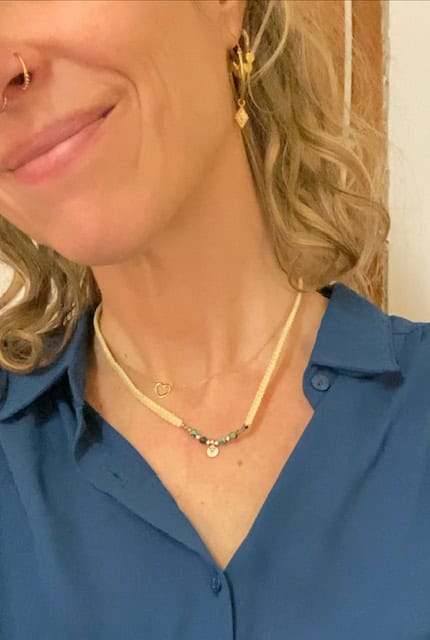 Awaken Macrame Necklace with Semi-Precious Stones
