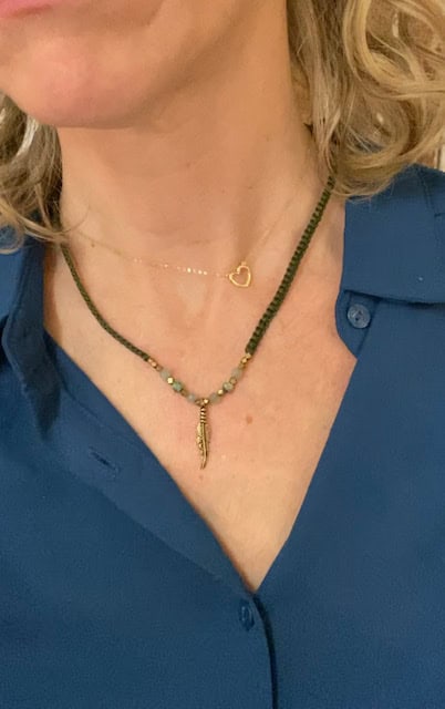 Awaken Macrame Necklace with Semi-Precious Stones