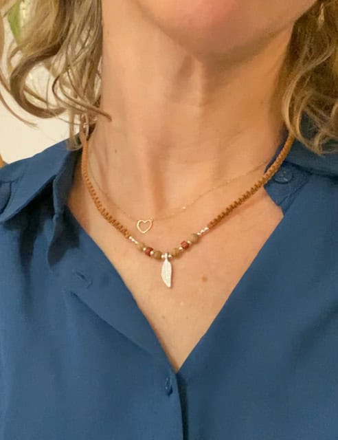 Awaken Macrame Necklace with Semi-Precious Stones