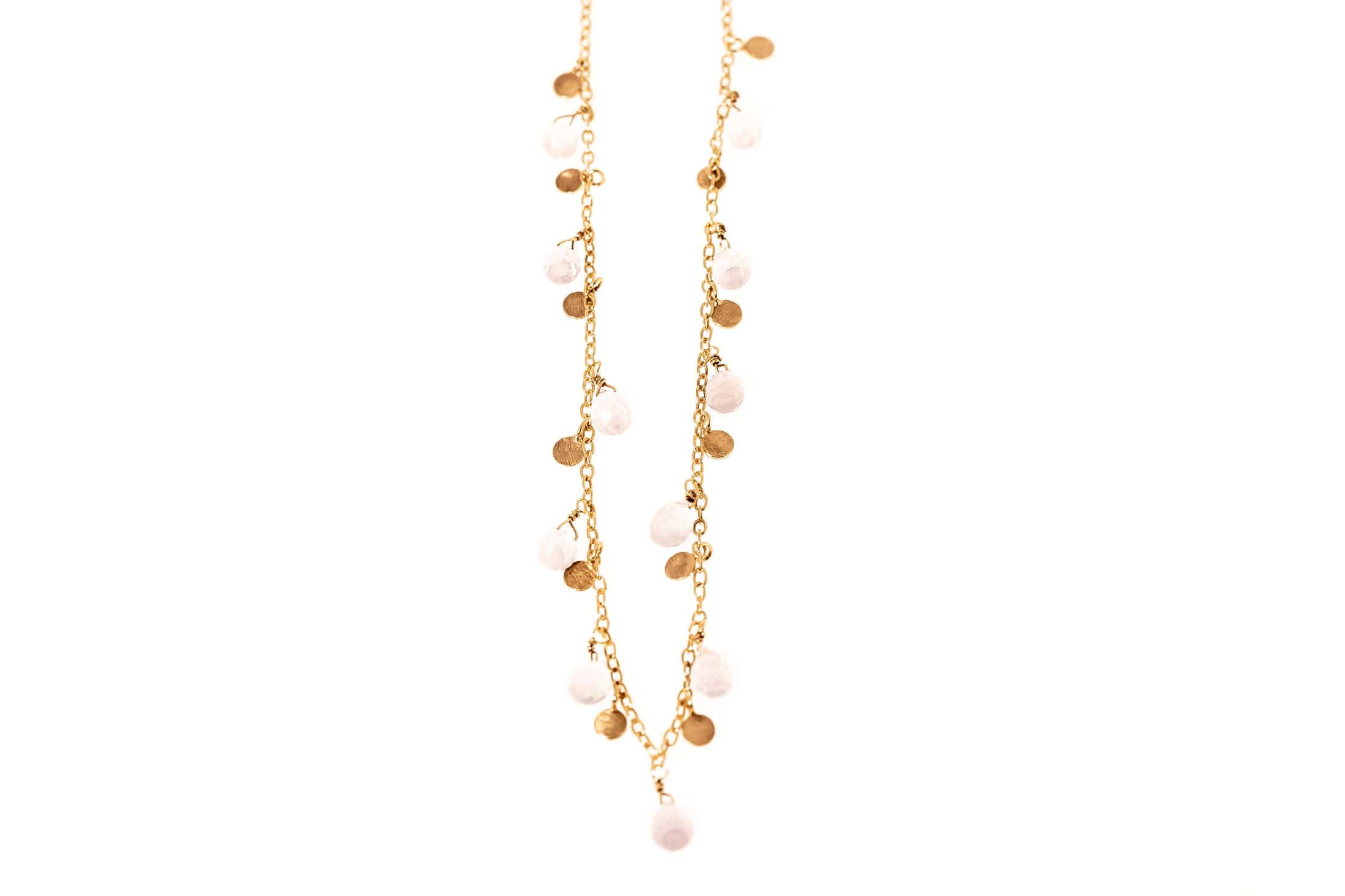 Collier Prana plaqué or avec aventurine
