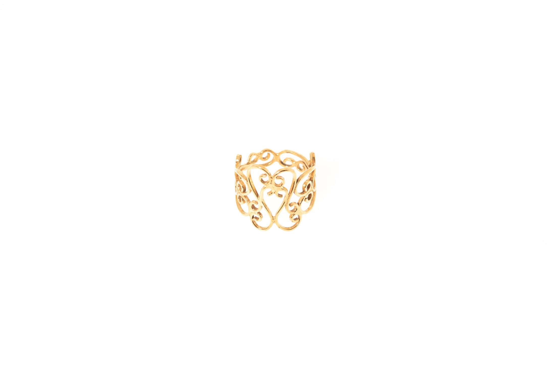 Fingerring aus Messing 24k Vergoldet