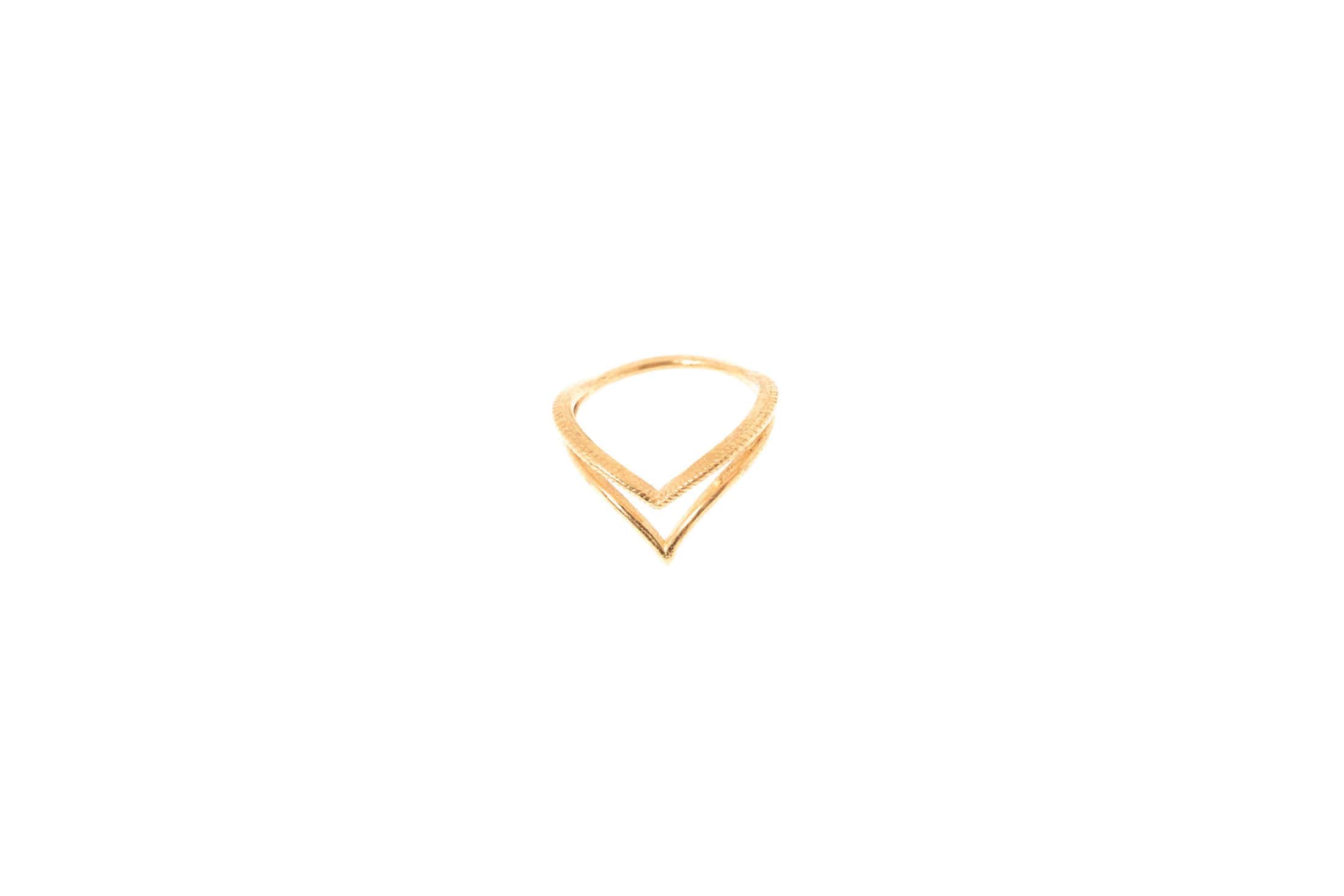 Messing Ring Vergoldet 24k
