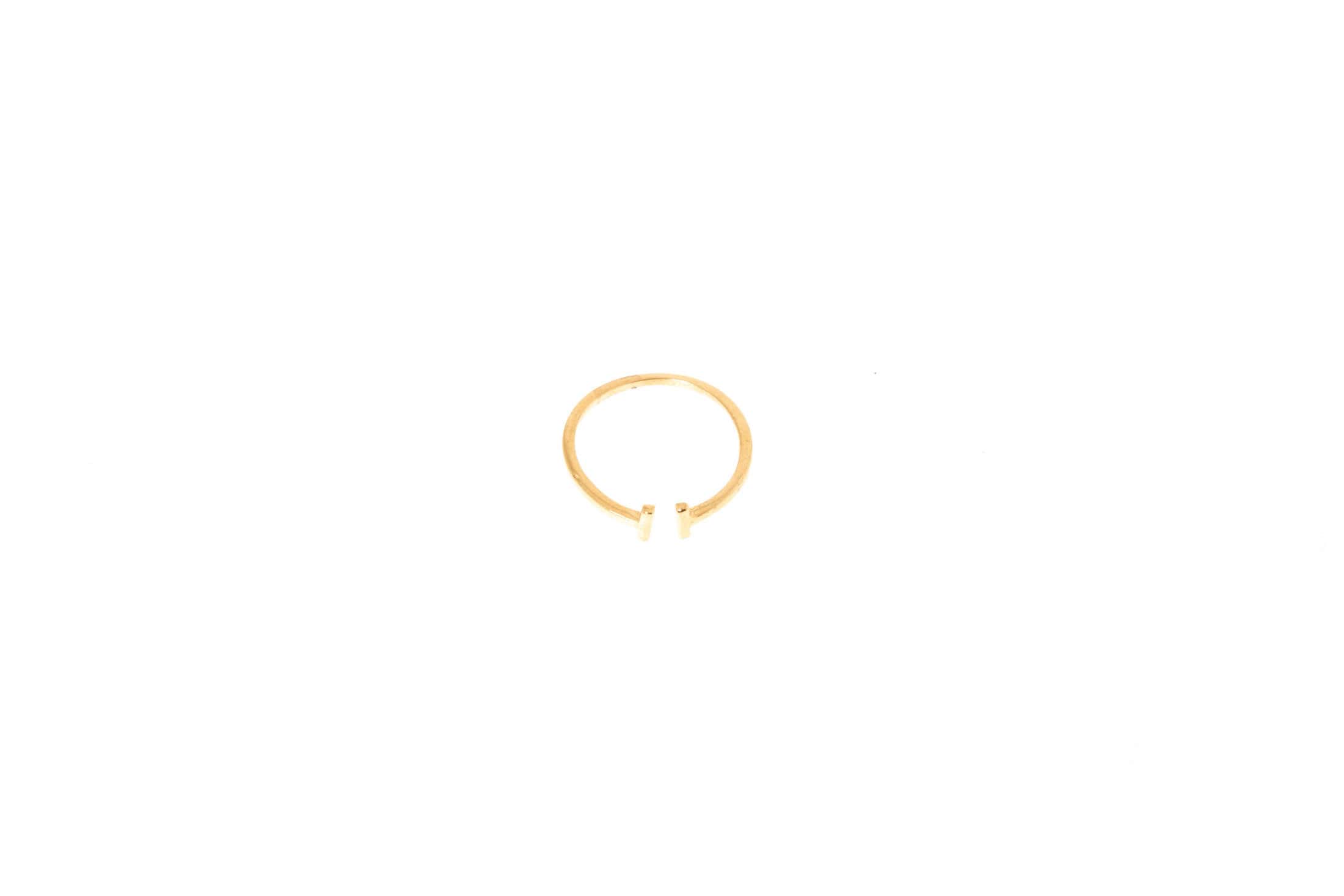 Fingerring aus Messing 24k Vergoldet