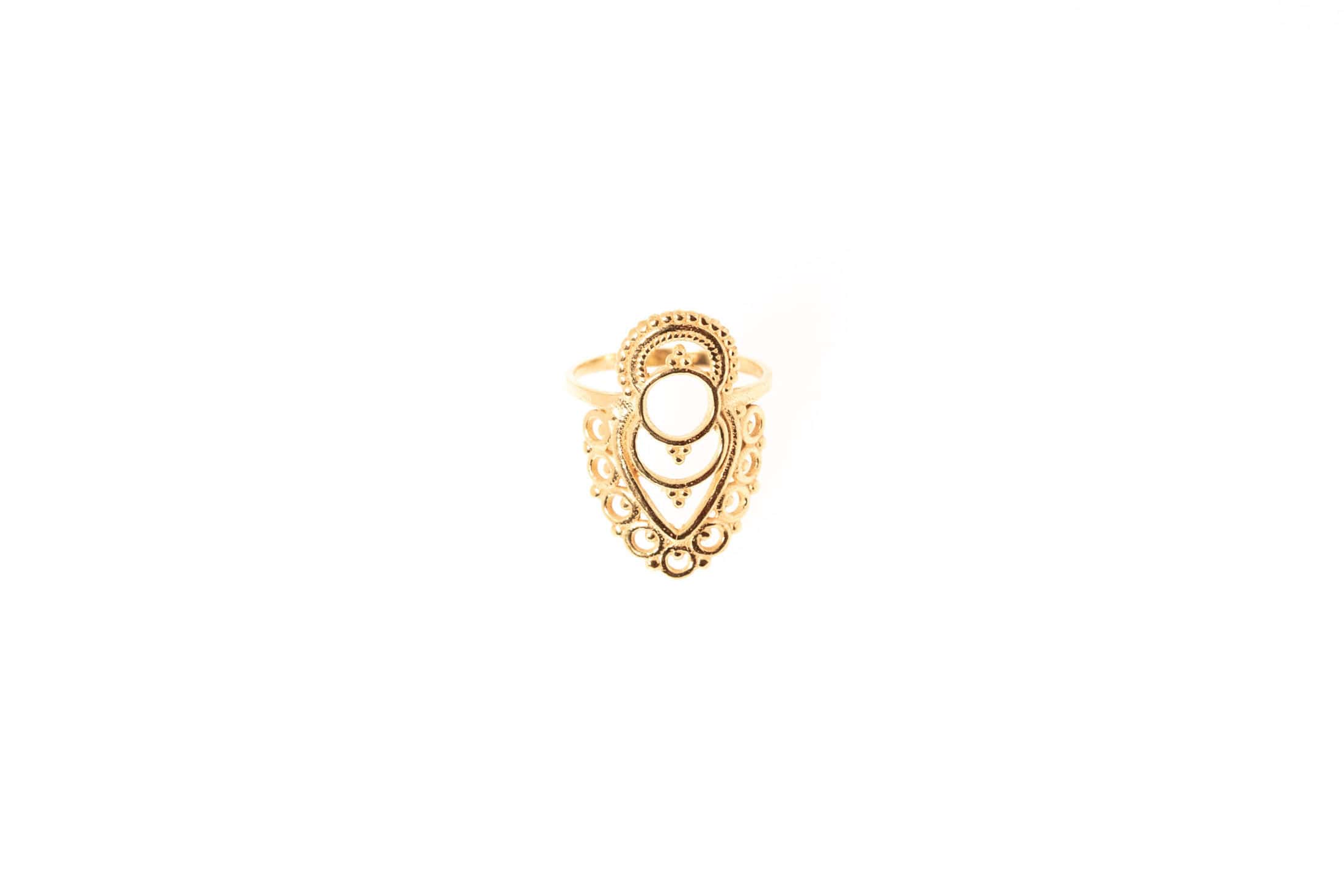 Fingerring aus Messing 24k Vergoldet G-R35