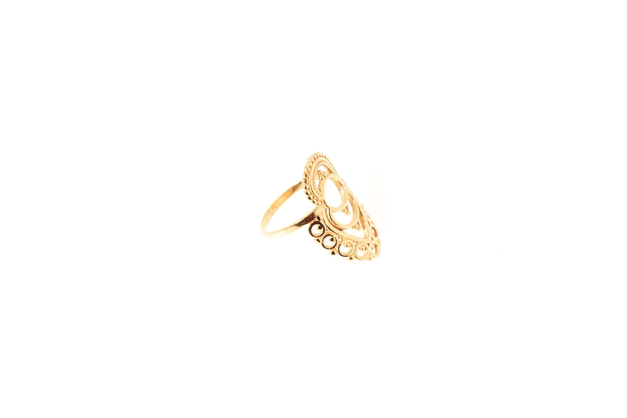 Bague Orion plaquée or avec motif mandala