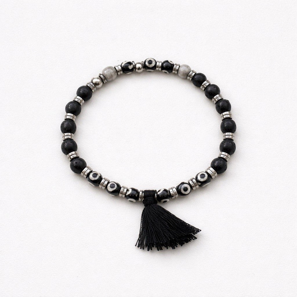Men's Bracelet Aven with Lava Stone