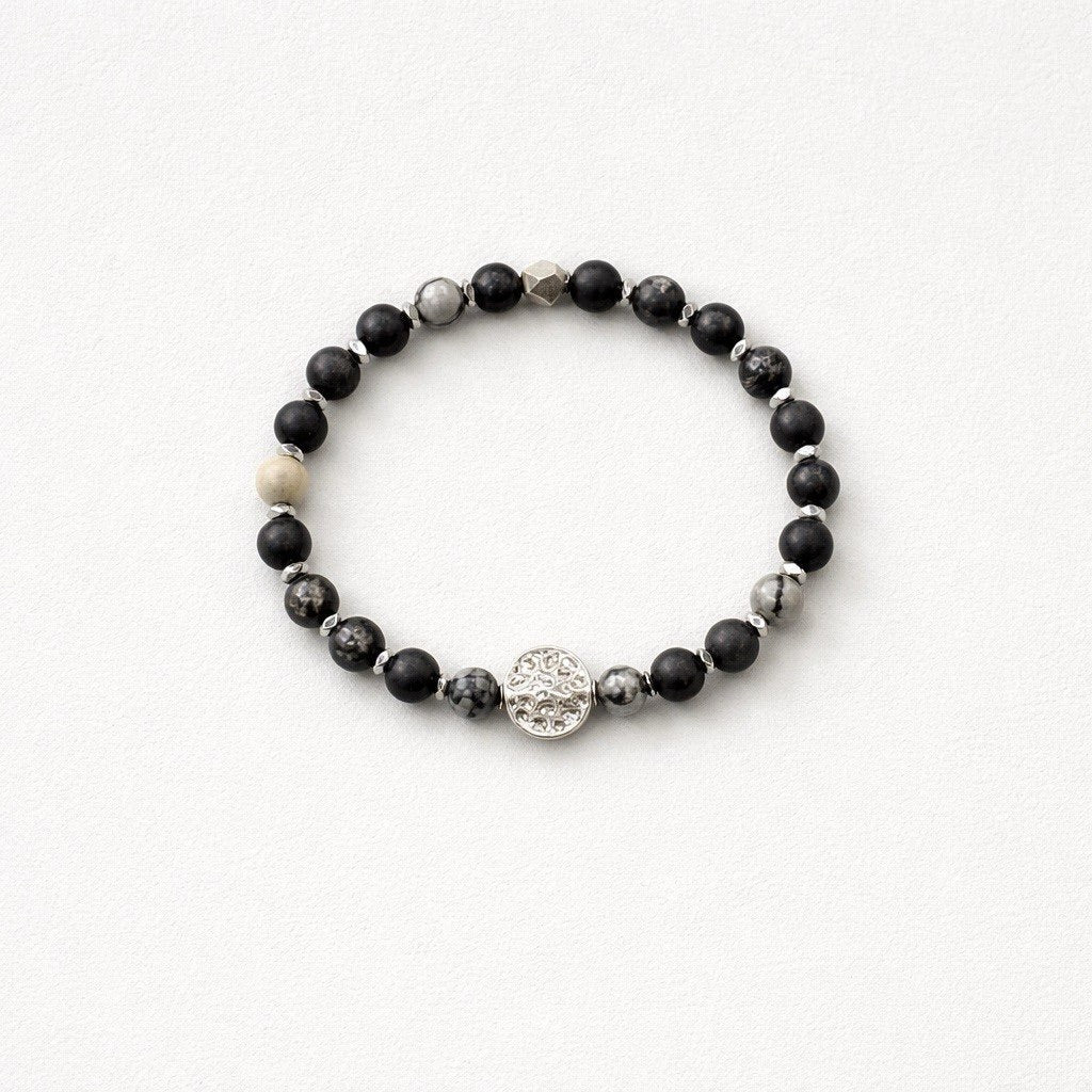 Herrenarmband Noar mit Achat Hämatit & Jaspis