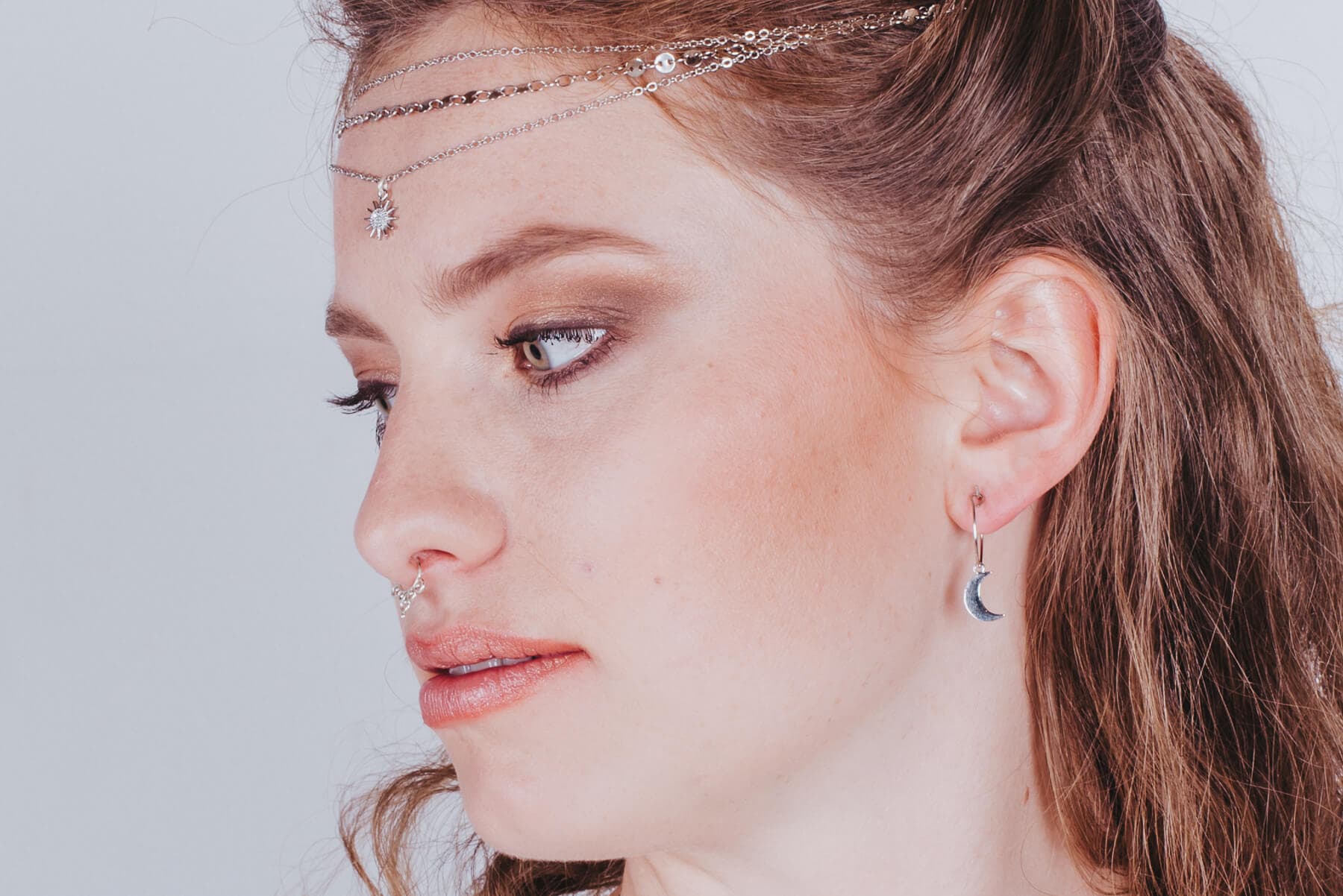 Ohrringe Moon & Stars Silber